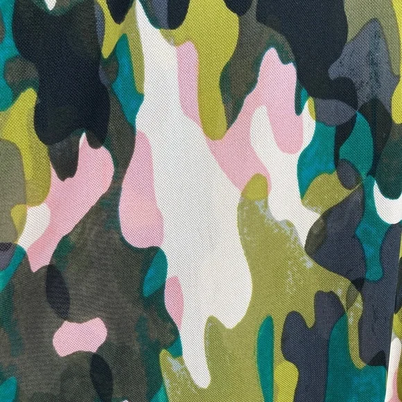 LOGO Lounge by Lori Goldstein Camo Print Sheer Mesh Hoodie - Picture 8 of 10